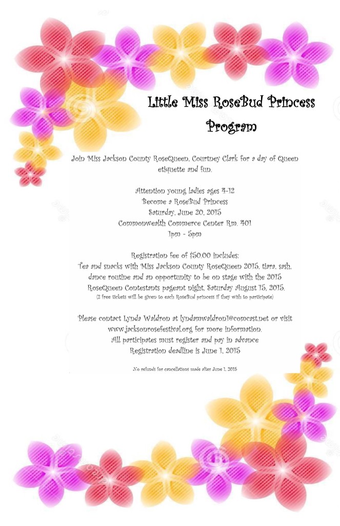 Little Miss Rosebud Jackson County Rose Festival